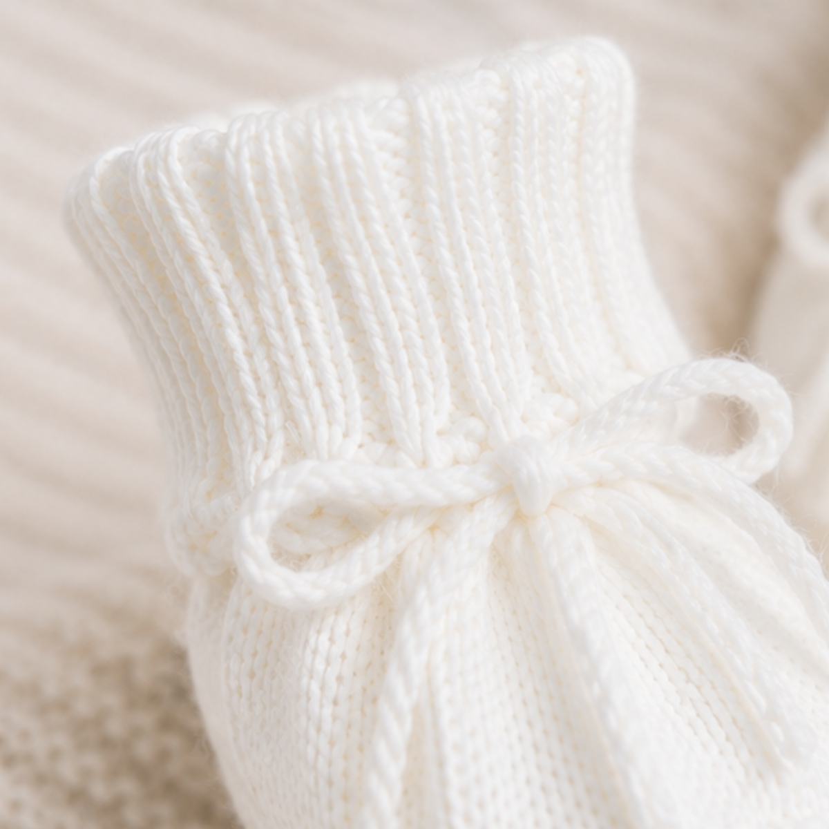 Pearl Snuggle Socks — white baby socks, view 2