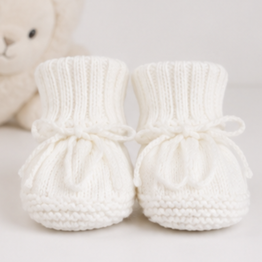 Pearl Snuggle Socks — white baby socks